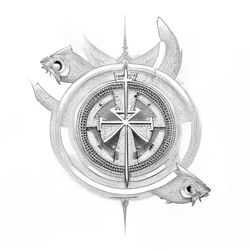 Christian Cross With Something To Do With Fishing