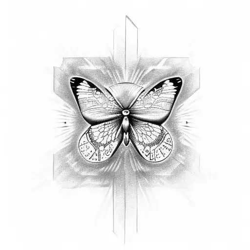 Christian Cross Butterfly