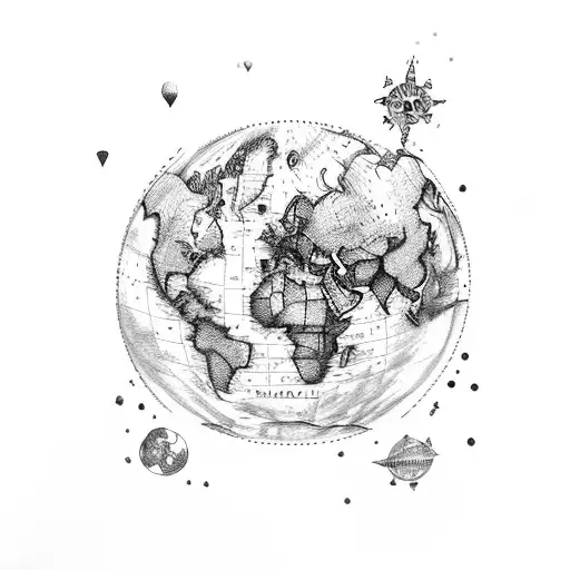 A Map Of The World With Different Languages And Book Symbols Scattered Across It