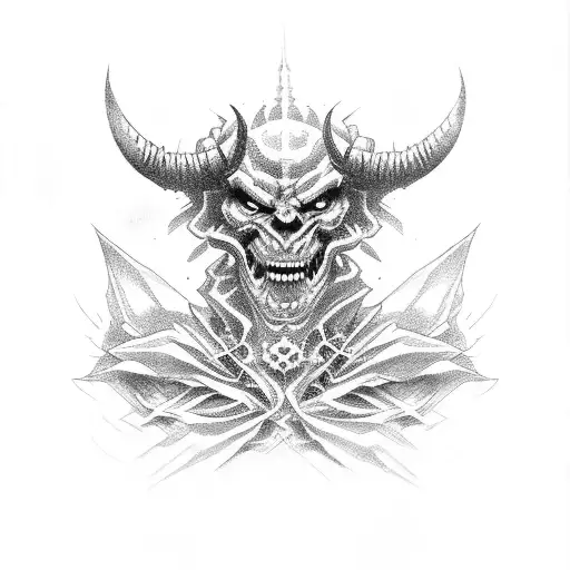 Demon Sitting On A Throne