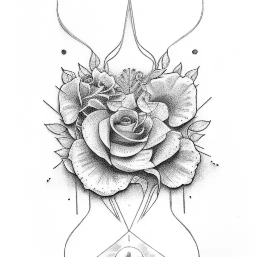 Roman Numeral With Flowers