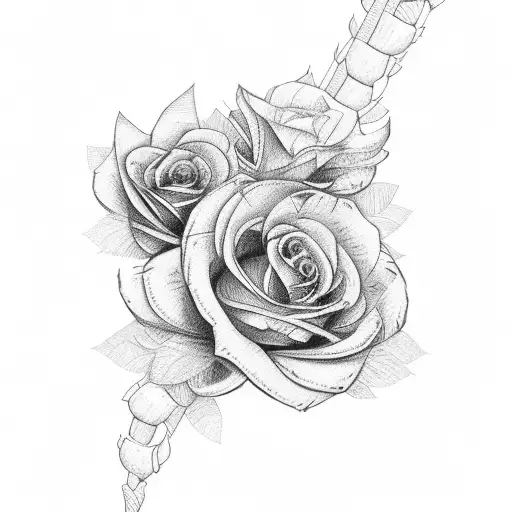 Roman Numeral With Flower Background