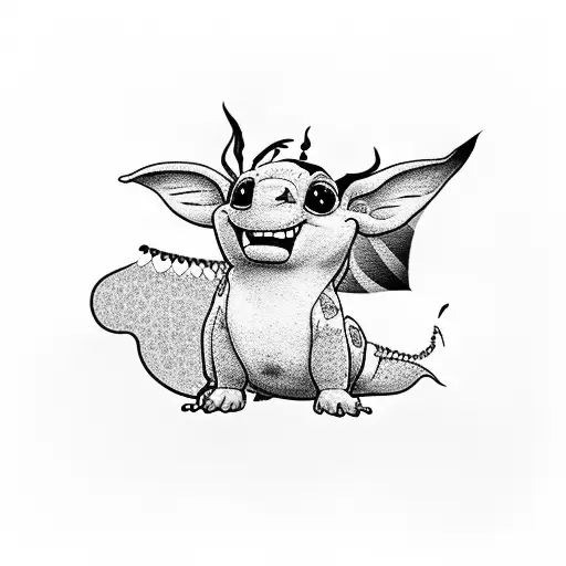 A Tattoo Of Lilo And Stitch Exploring The Beautiful Landscapes Of Greece