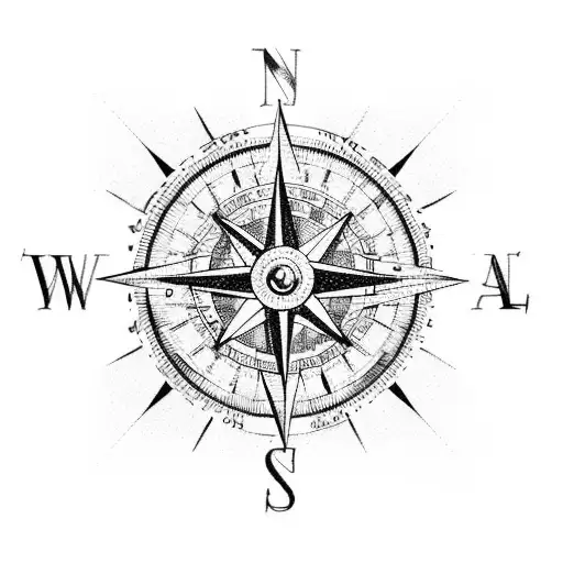 A Compass With Electrical Symbols Indicating Different Travel Destinations
