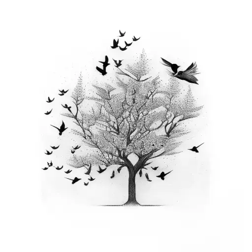 Tree With Birds