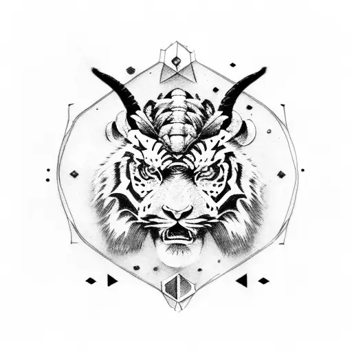 Aries With Tiger Mask