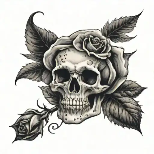 Skull And Rose