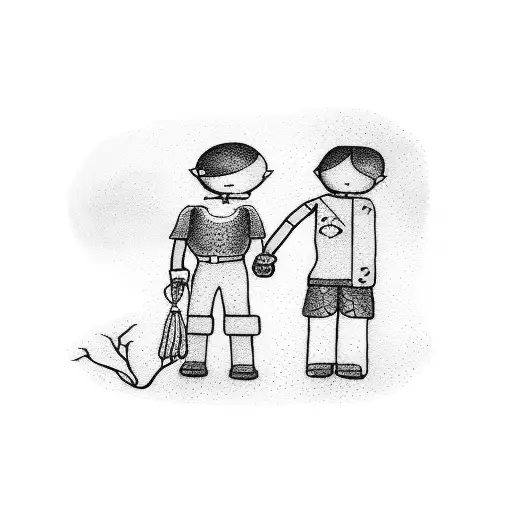 Mother And Son Holding Hands