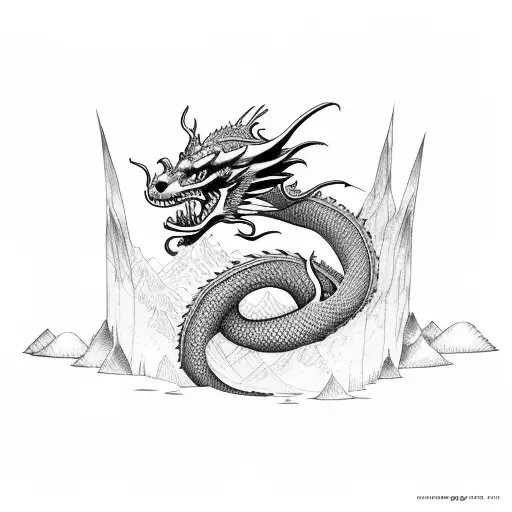 Dragon Around Mountain