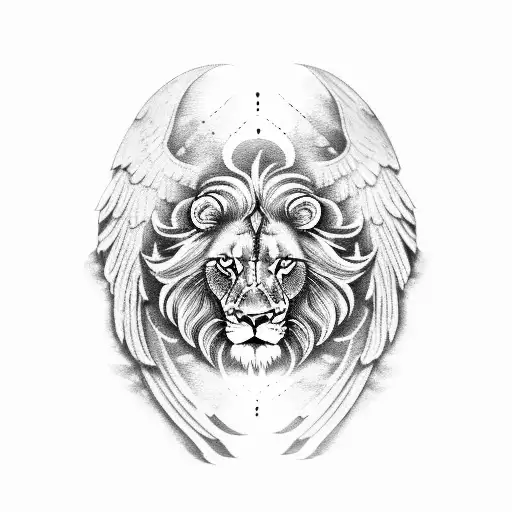 Lion With Wings And Infinity Symbol