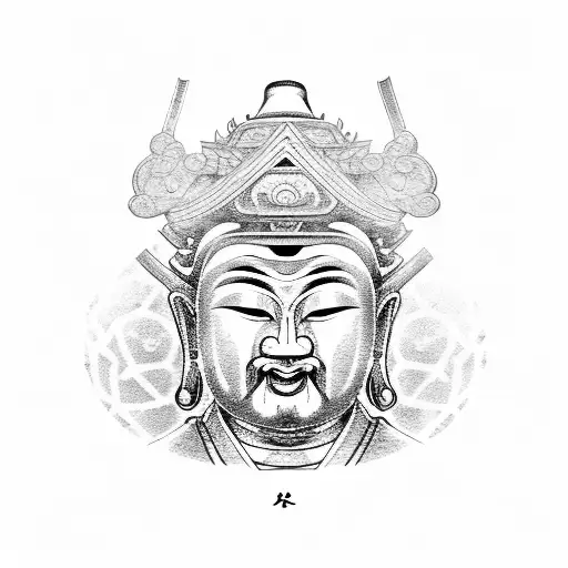 Samurai And Budha And Universe