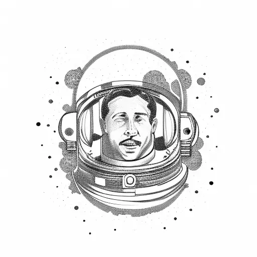 Astronaut On Planet Looking Out At Space