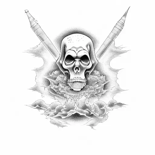 Grim Reaper In Between Heaven And Hell