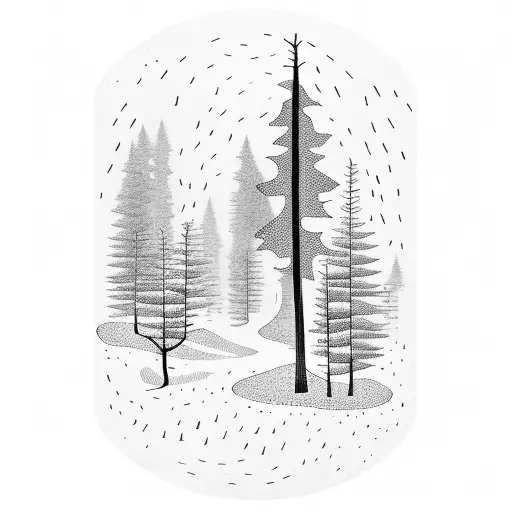 Boy And A Forest In Moon