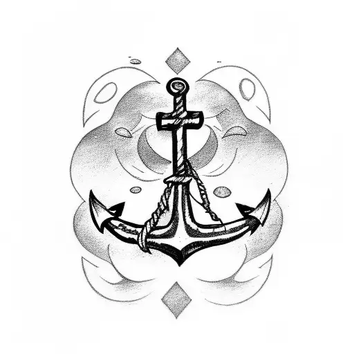I Want A Draw For A Tatoo With Only A Anchor And The Numbers 892 Mixed