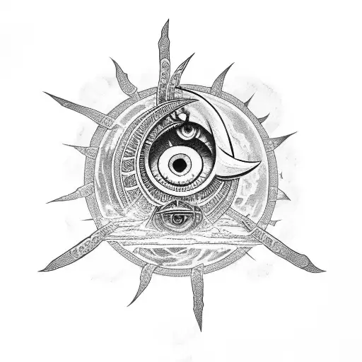 Glaxy With Wormhole Into Moon Knight And Eye Of Horus