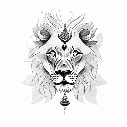 Lion Wolf Roses Shiva