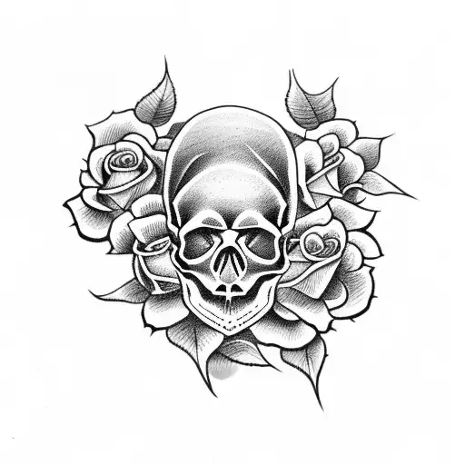Skull And Roses