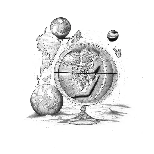 South America Globe Making Emphasis In Colombia And With Andean Style