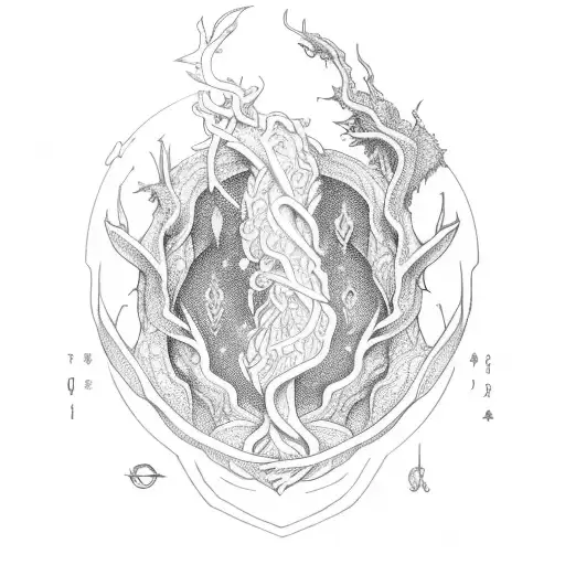 Yggdrasil With Gragon For Leg