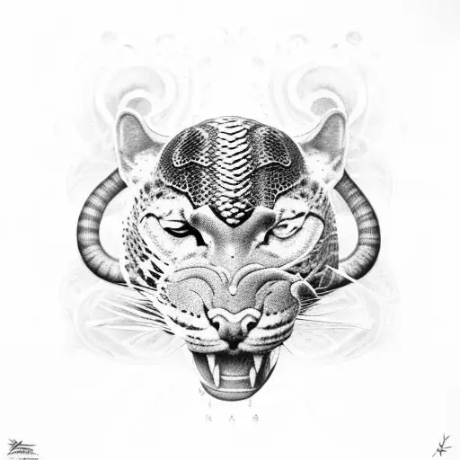 Jungle Theme With Snake And Panther