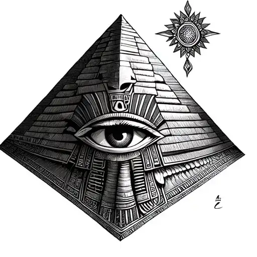 Egyptian With Pyramid With A Turkish Eye