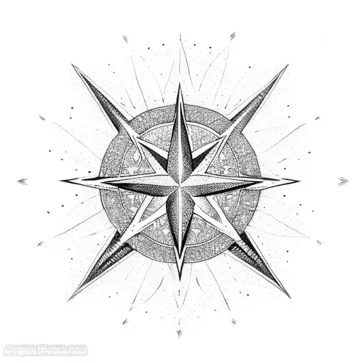 Maple Leaf With Compass Rose