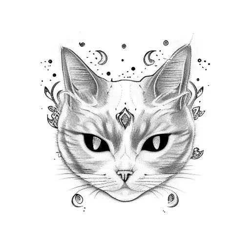 Black And White Matching Cat