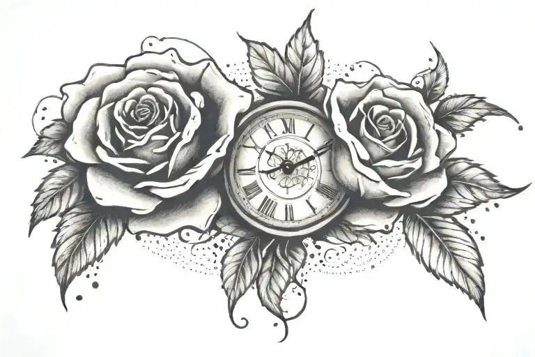 Rose And Clock