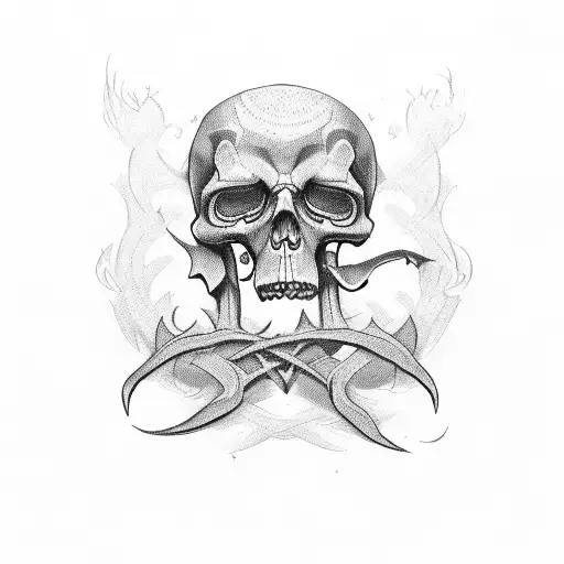 Grim Reaper Made From Letters And Numbers