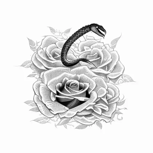Black Snake And Red Roses