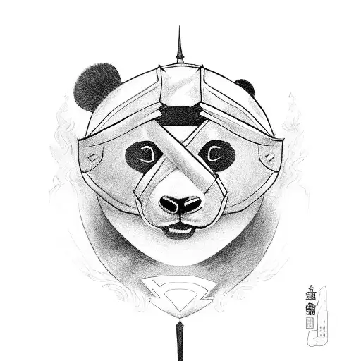 A Panda Wearing A Zorro Mask And A Superhero Cape