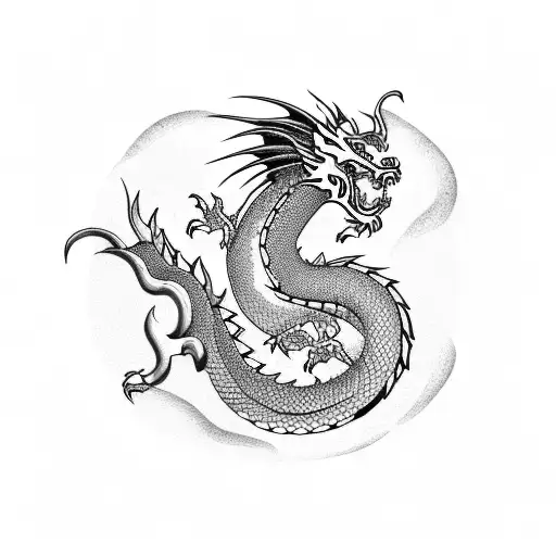 Dragon With Map Of Taiwan