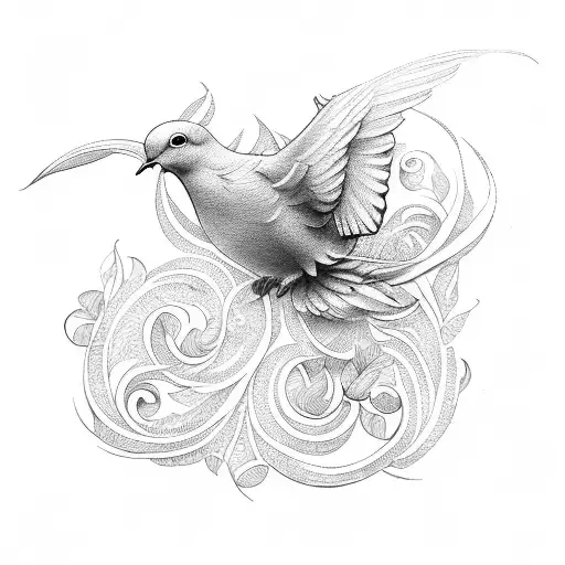 Dove With Scroll