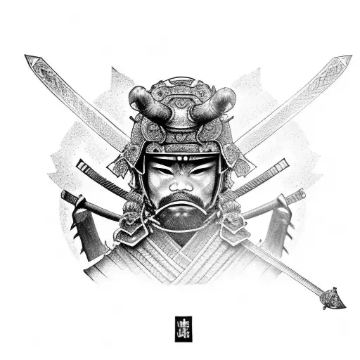 Samurai Armour Displayed With 2 Swords