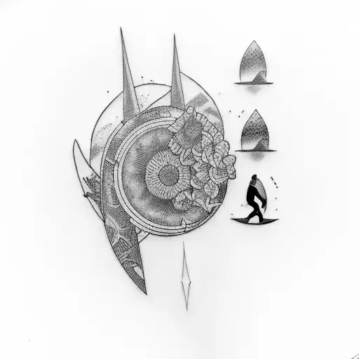 Minimal Tattoo For My Brother Who Loves Photography And Surfing And Skateboarding