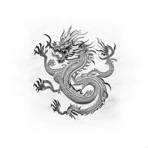 Emerald And Gold Chinese Dragon