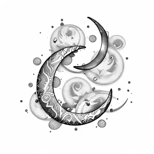 Crescent Moon With Ice