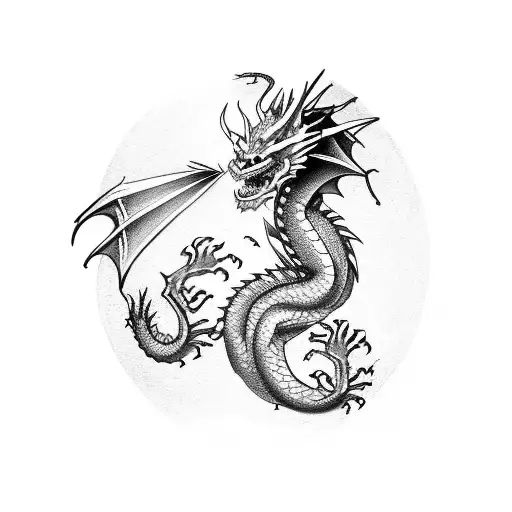 Dragon With Sword