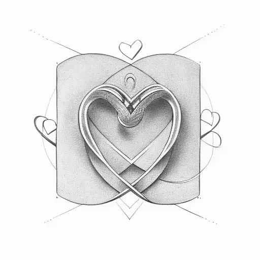 Black Thin Line Design Of A Infinity Sign With A Heart And The Word Dibs In The Line