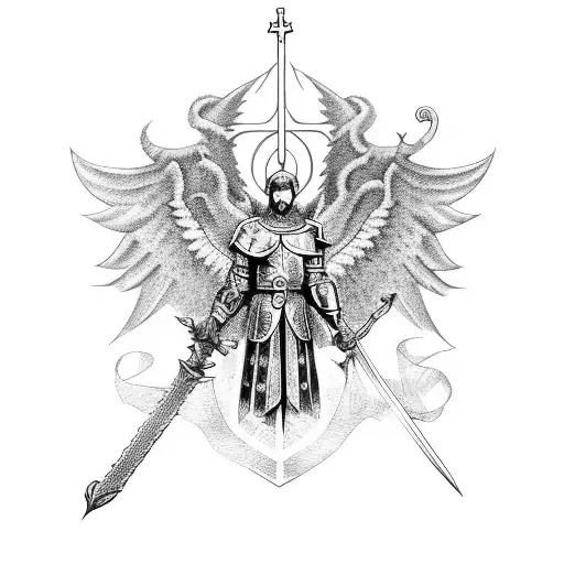 St Michael With Sword And Shield