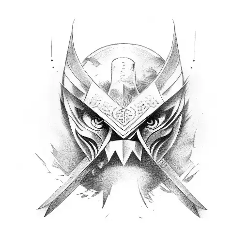 Warrior Fighting With Eagle On Top