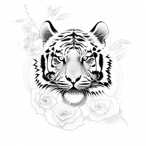 Flower With Tiger