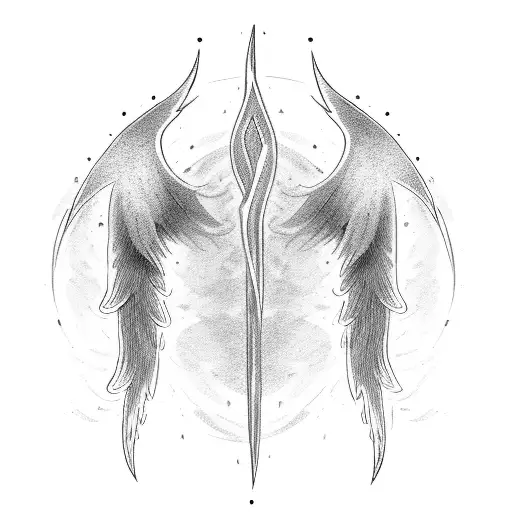 Angel Wings And Lightning Bolts