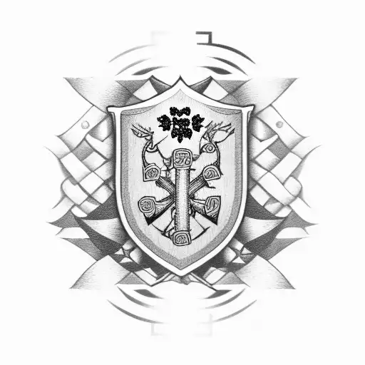 Gallagher Crest With Irish Flag