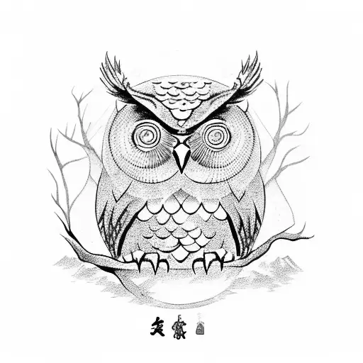 A Wise Owl Practicing Kung Fu In A Serene Forest