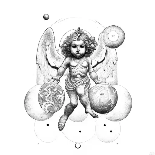 Saturn And Cherub