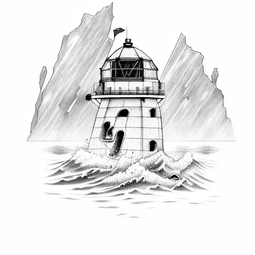 Shipwreck With Lighthouse