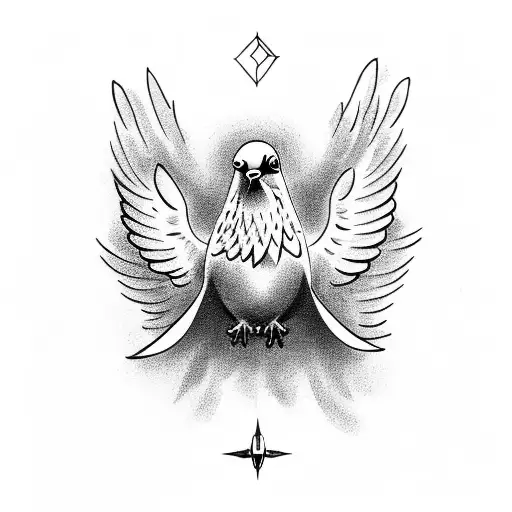 Motivational Phrase With Doves Flying In Heaven With A Gate To Heaven