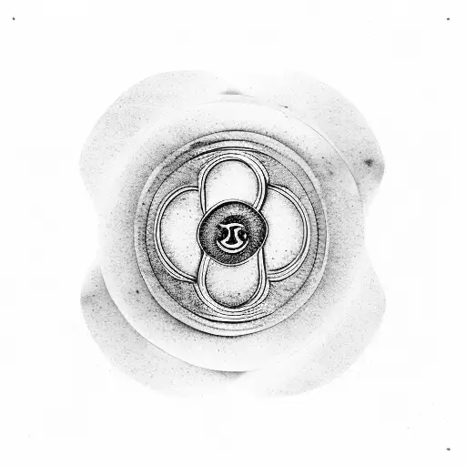 Yin Yang Symbol With Initials J And B Swirled Together